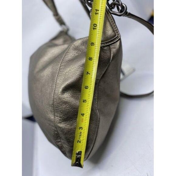 Coach xl shoulder gold leather cross body bag - Picture 4 of 12